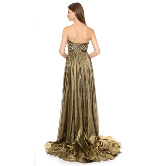 Marchesa Full Foil Chiffon Gown - Picture 3 of 8